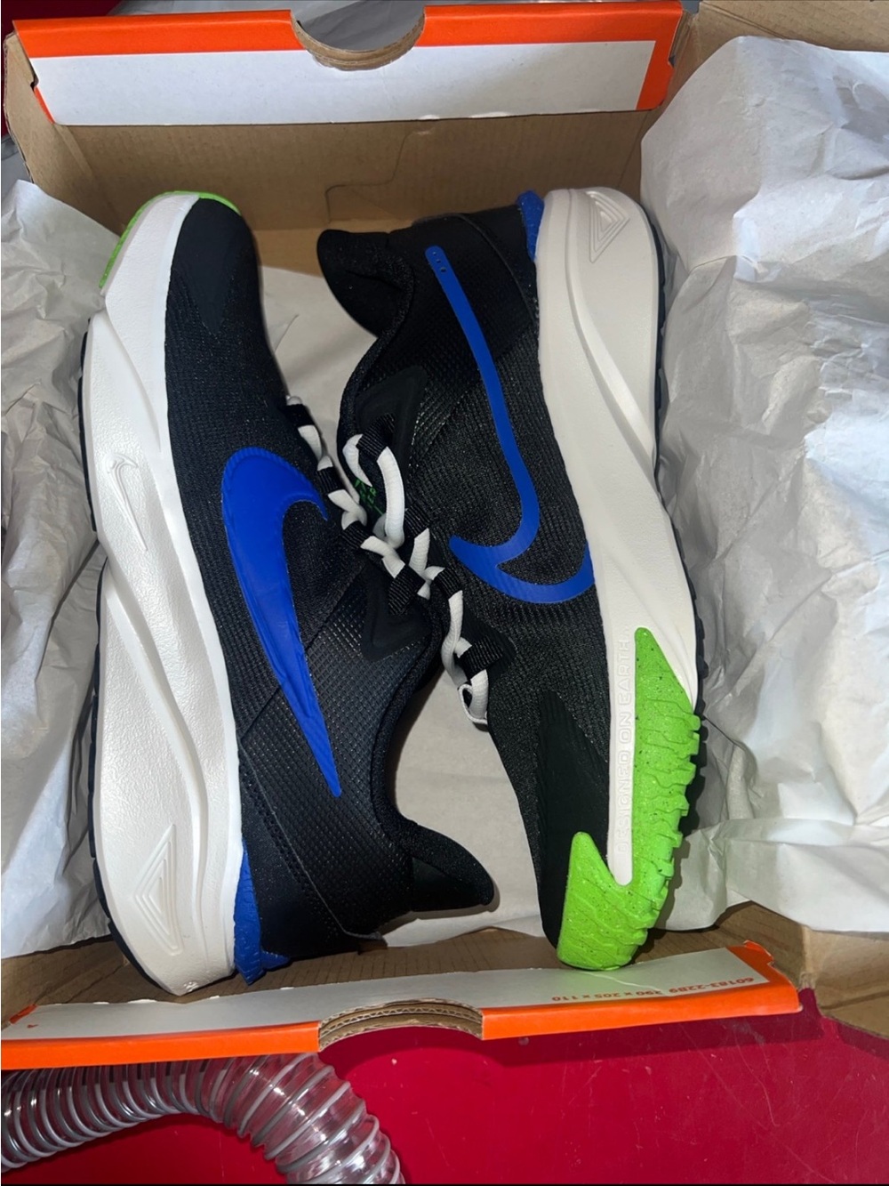 Nike Kids Black Blue and Green Athletic Sneakers
